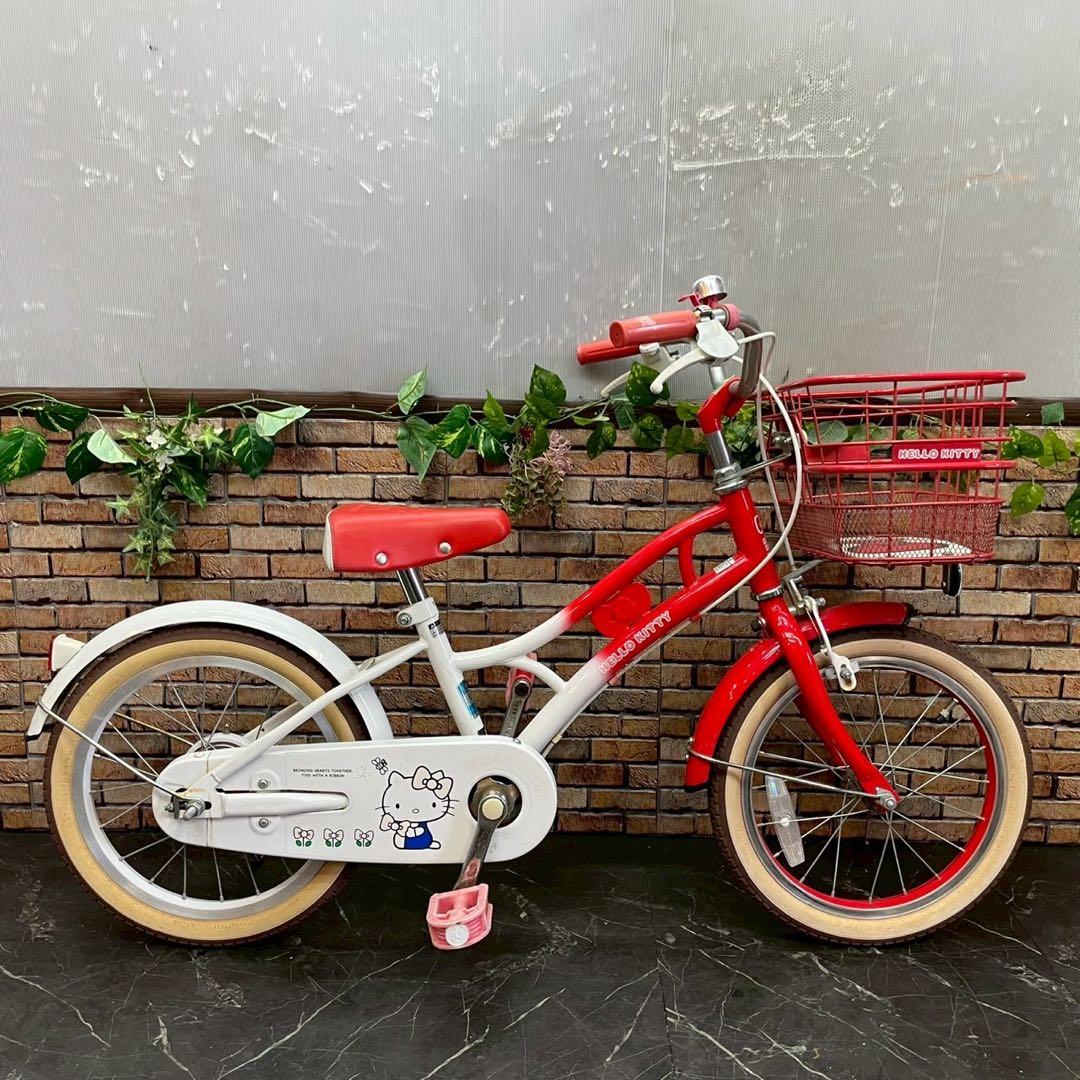 【103】子供用自転車 子供車 HELLO KITTY レッドホワイト