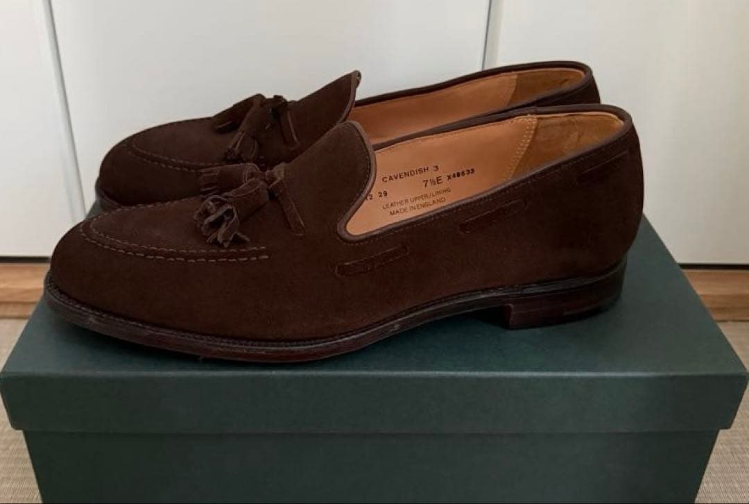 新品　CROCKETT&JONES CAVENDISH 3 スエード ローファー