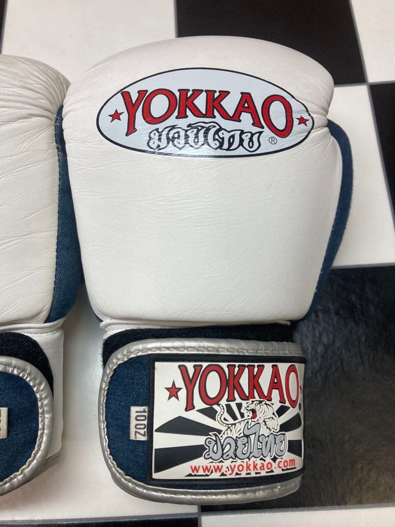YOKKAO ヨッカオ ボクシンググローブ 10oz ホワイト/デニム綺麗