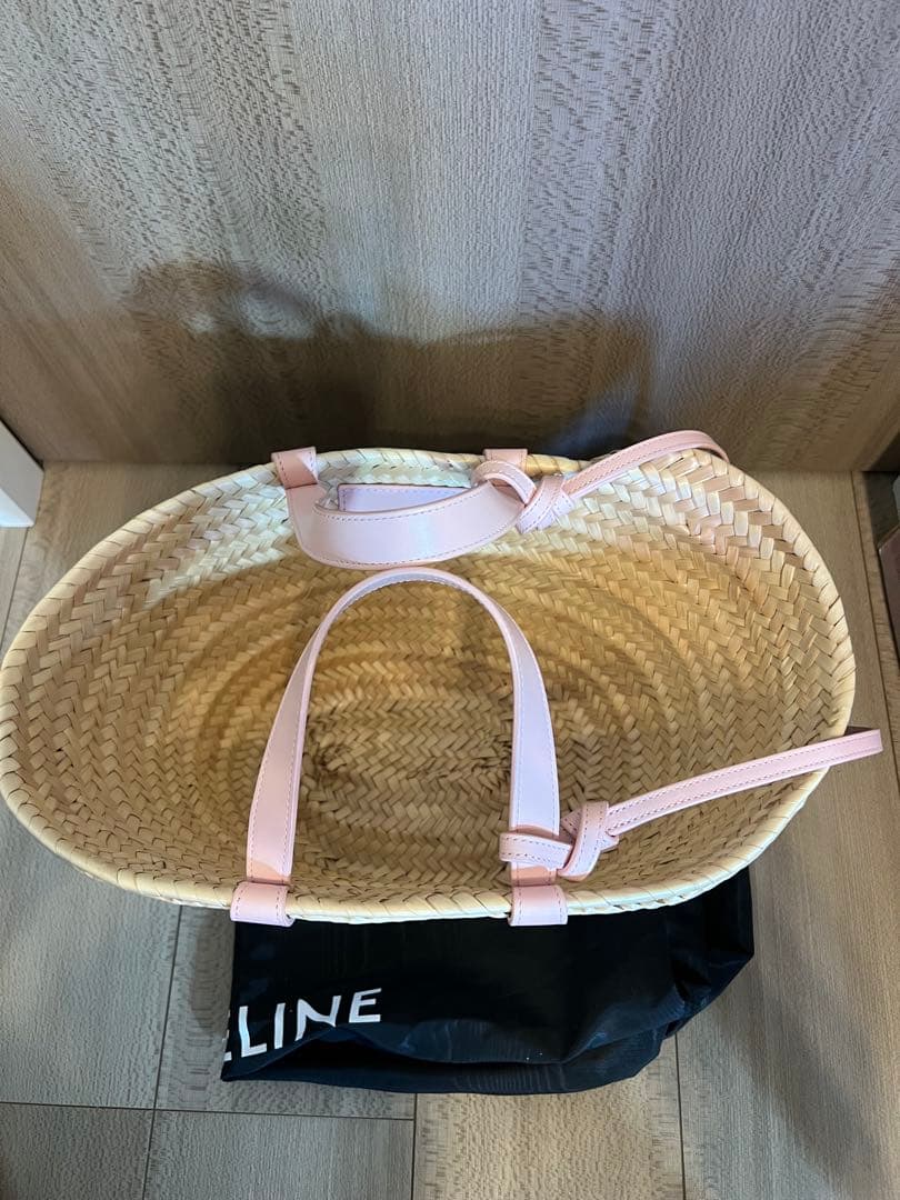 CELINE セリーヌ　トリオンフ カゴバッグ スモール ピンク