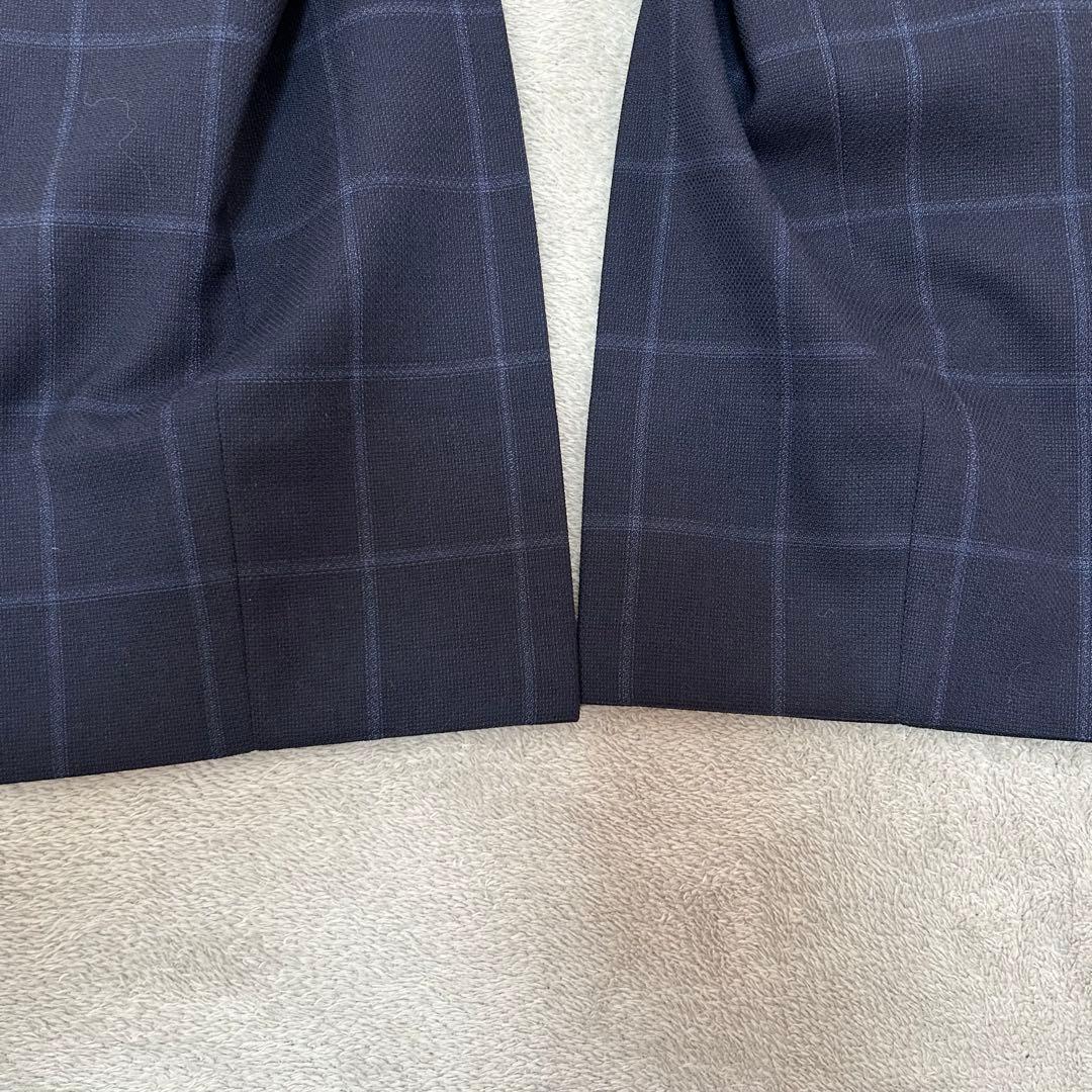 SIMPLICITEplus ネイビー チェック柄 ビジネススーツ M