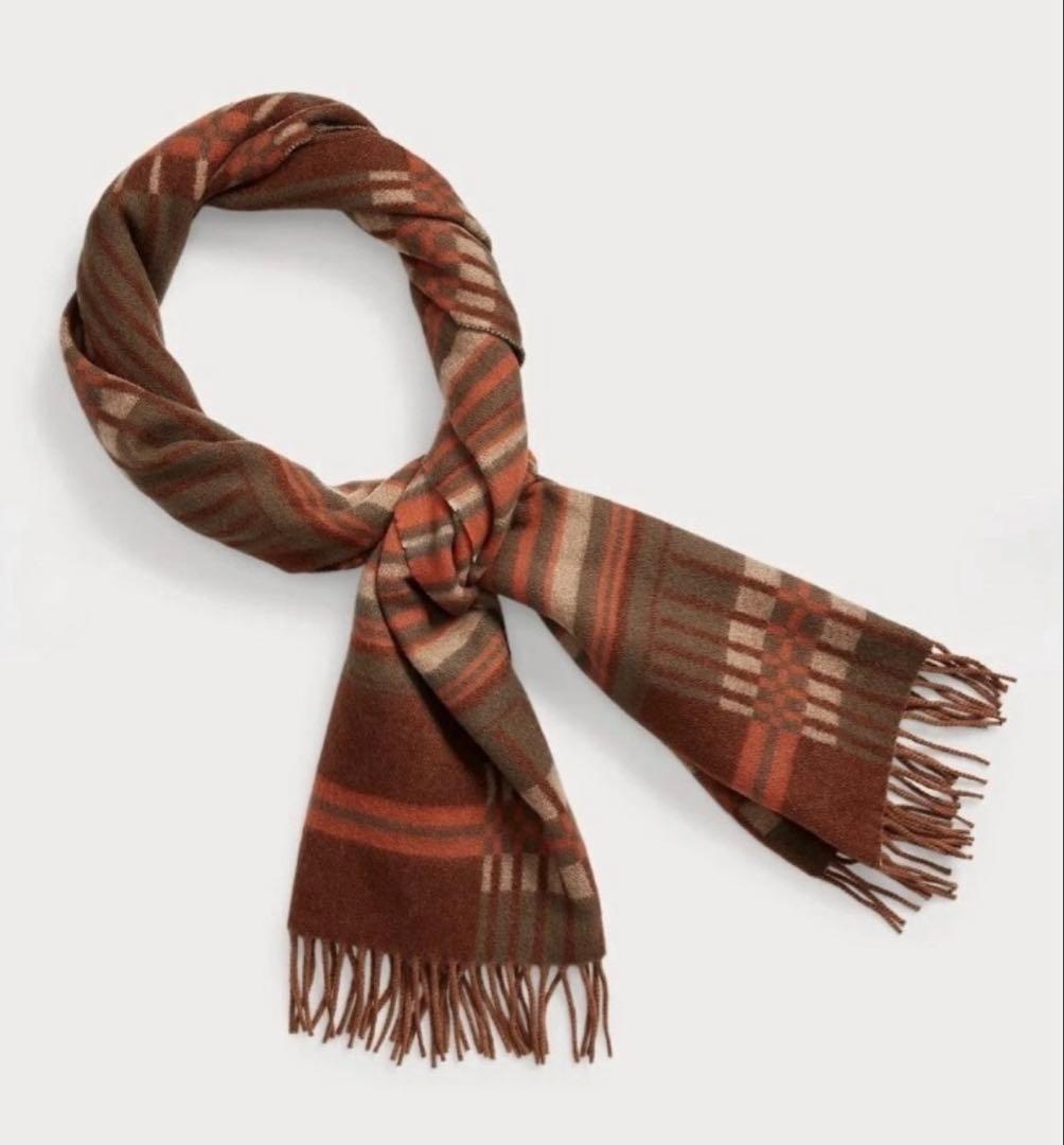 新品*RRL*ウールカシミヤ　ジャカード　スカーフ *ダブルアールエル