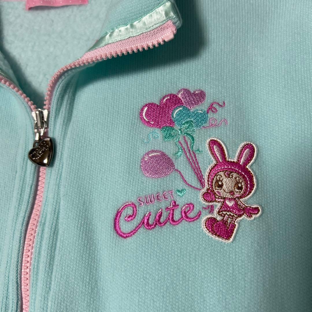 mezzo Piano 水色 ジップアップジャケット