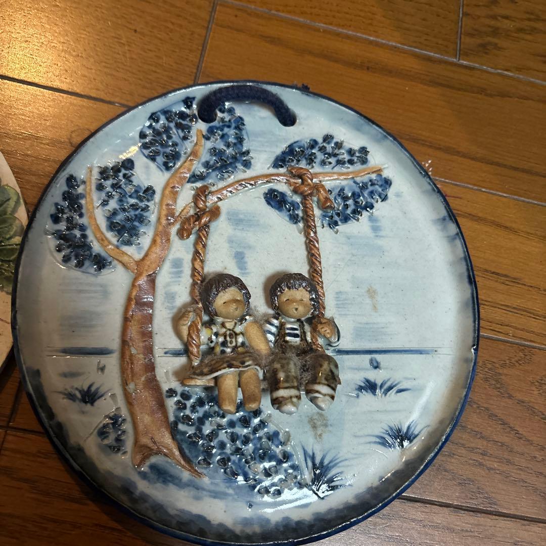 絵皿 2枚セット ポタリーメルヘン 壁掛け 陶器