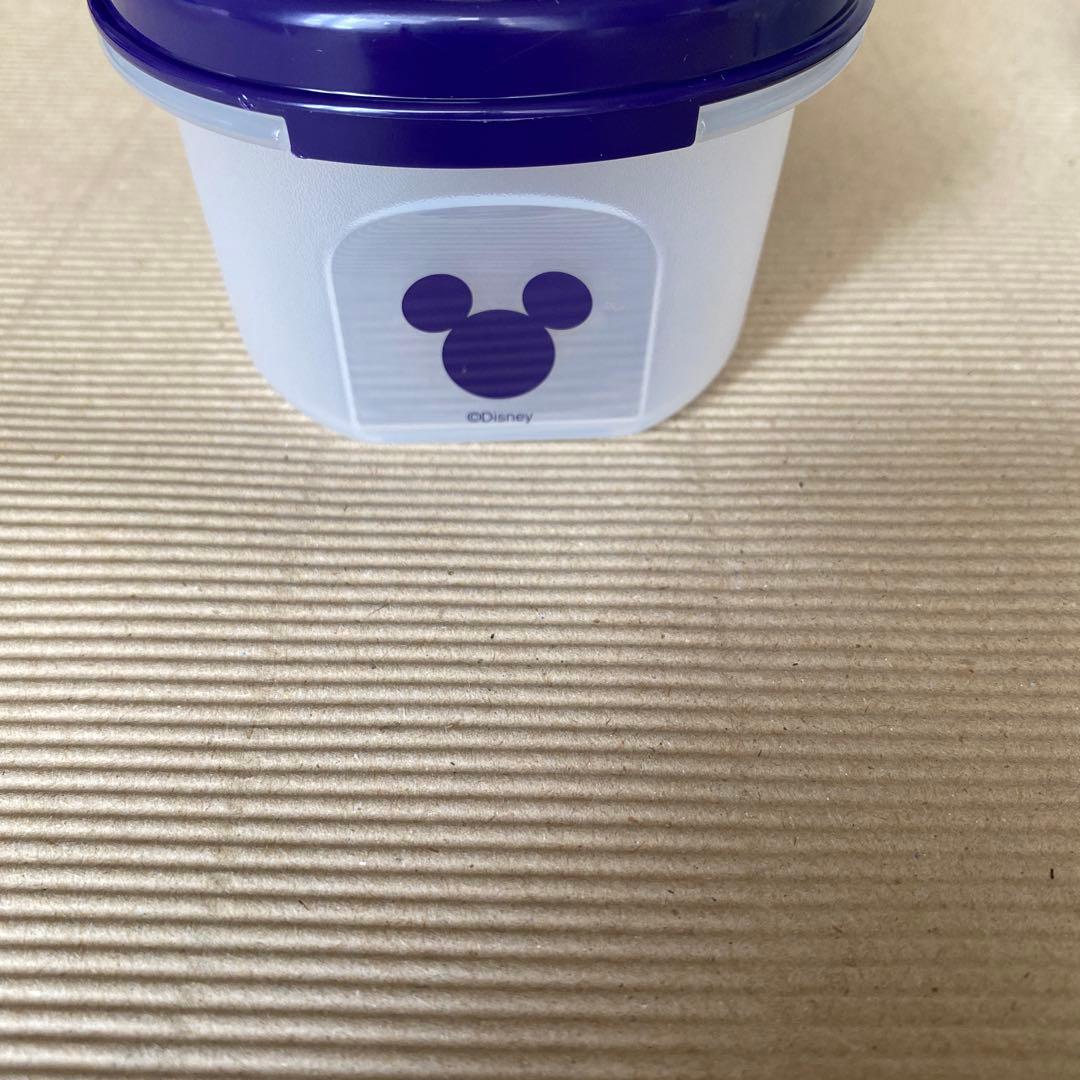 新品 タッパーウエア M Mだえん　#1 ミッキーマウス形の絵　4個セット