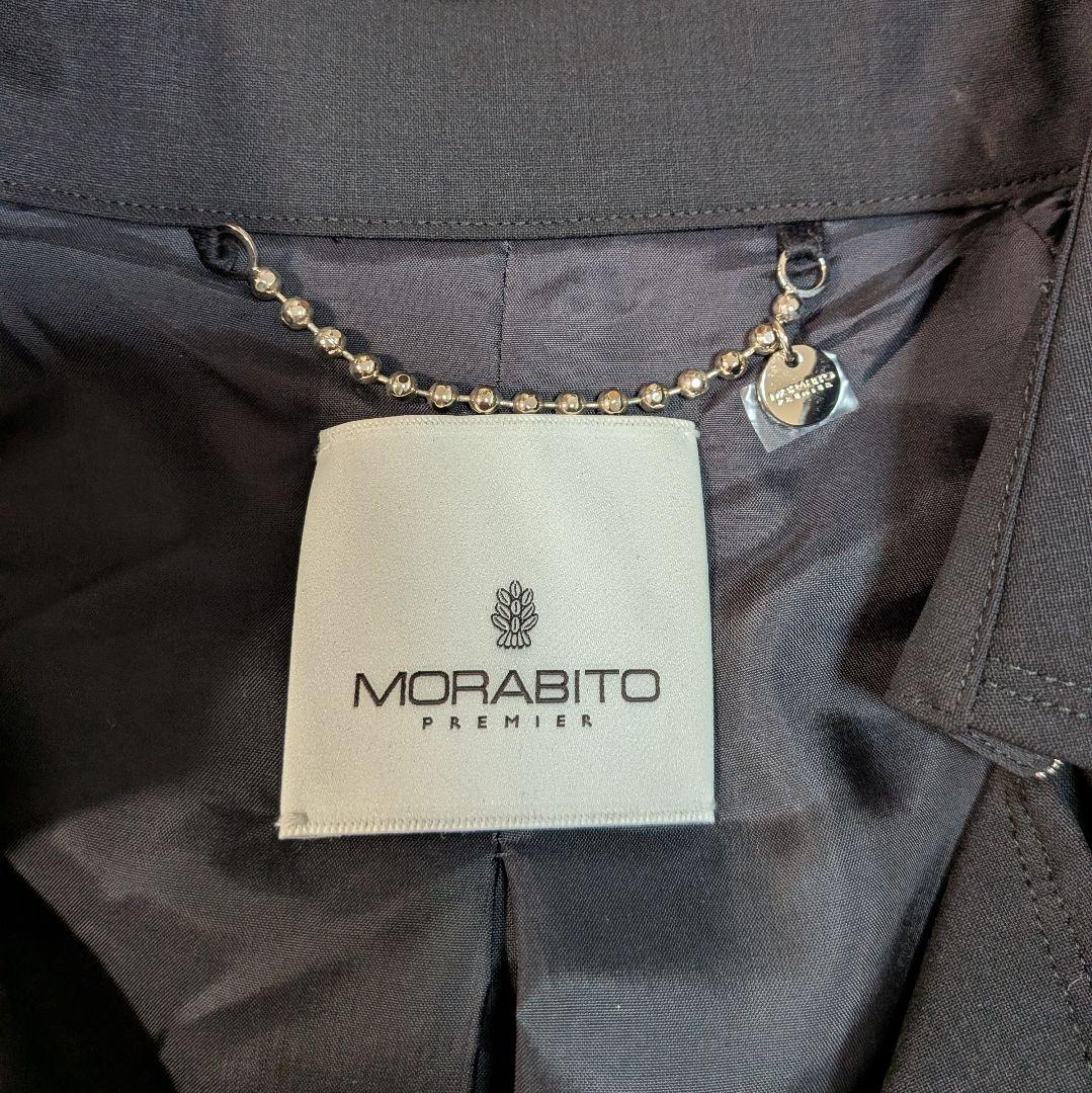 美品✨️モラビトプルミエ ウールトレンチコート バックプリーツ ダブルブレスト