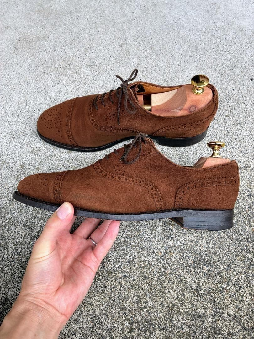 CHEANEY チーニー スエードセミブローグシューズ 7.5 BEAMS F