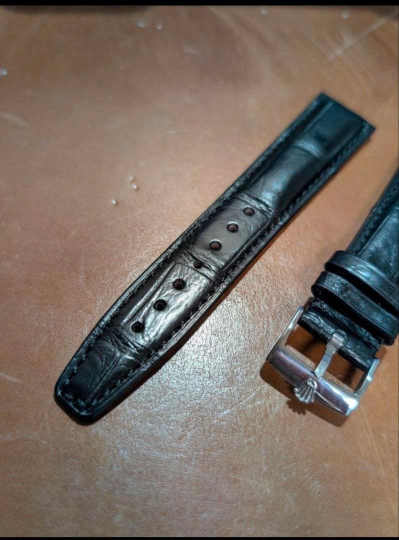 新品 20mm 本クロコダイル 社外交換 修理 時計ベルト