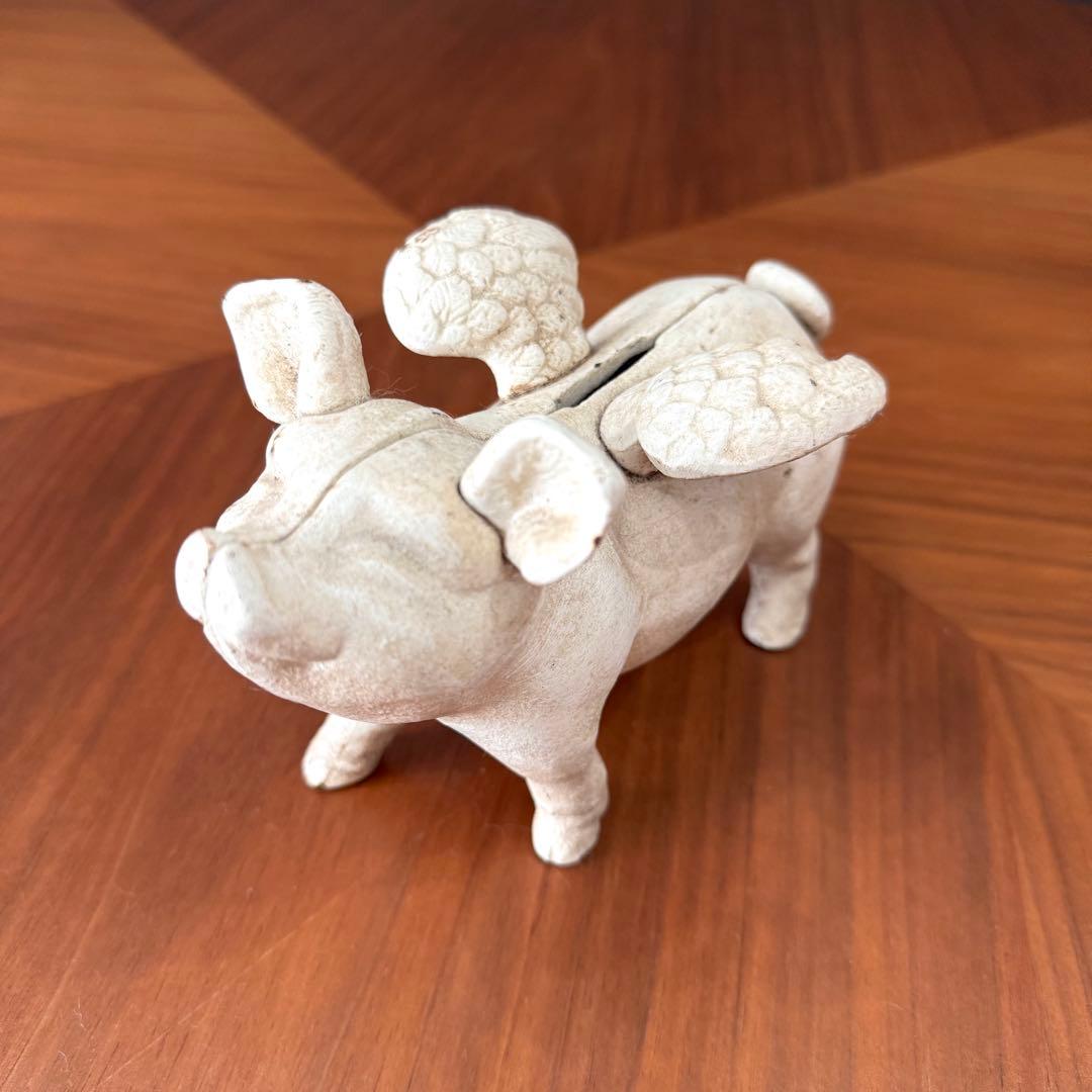 【フランス製】空飛ぶブタの貯金箱 flying piggy bank 鋳鉄