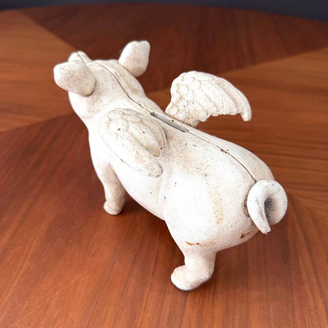 【フランス製】空飛ぶブタの貯金箱 flying piggy bank 鋳鉄