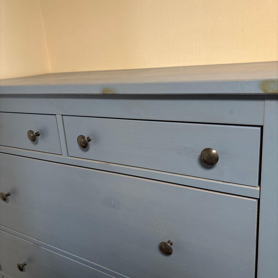 【hiyori☪︎⋆。˚✩ 】IKEA ヘムネス５段チェスト水色