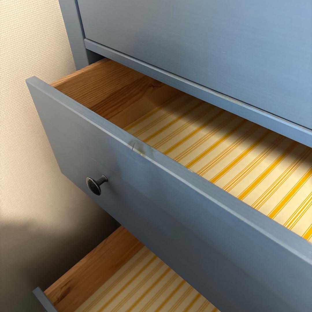 【hiyori☪︎⋆。˚✩ 】IKEA ヘムネス５段チェスト水色