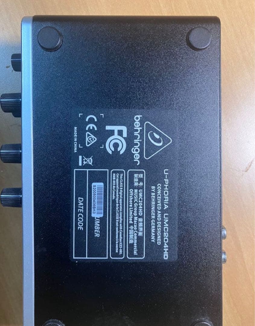 DTM・DAW behringer U-PHORIA UMC204HD