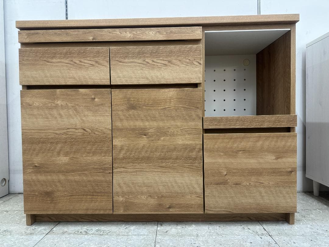 LOWYA　キッチンローボード　ブラウン