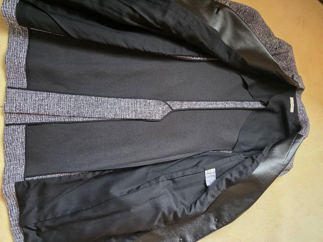 エポカ　グレー ブラック ツイード テーラードコート