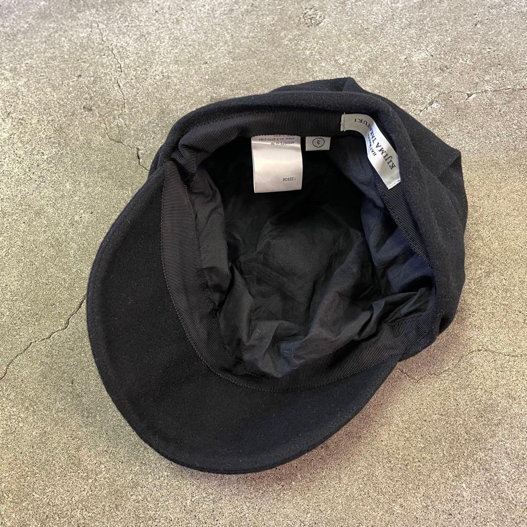 KIJIMA TAKAYUKI キジマタカユキ ウールキャスケット ブラック 3