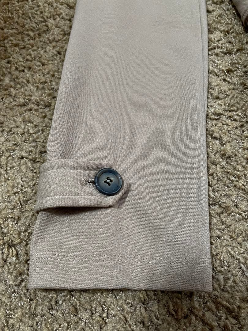 ピープルメディア ジャージー共布ベルト付 トレンチコート LL ベージュ 未使用