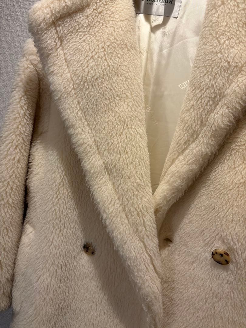 美品　MaxMara テディベアコート ホワイト 白
