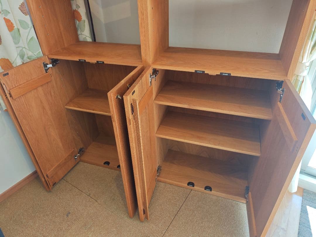 府中家具 国産 木製大型収納棚｜天然木｜幅135cm 高さ175cm☆最終値下げ