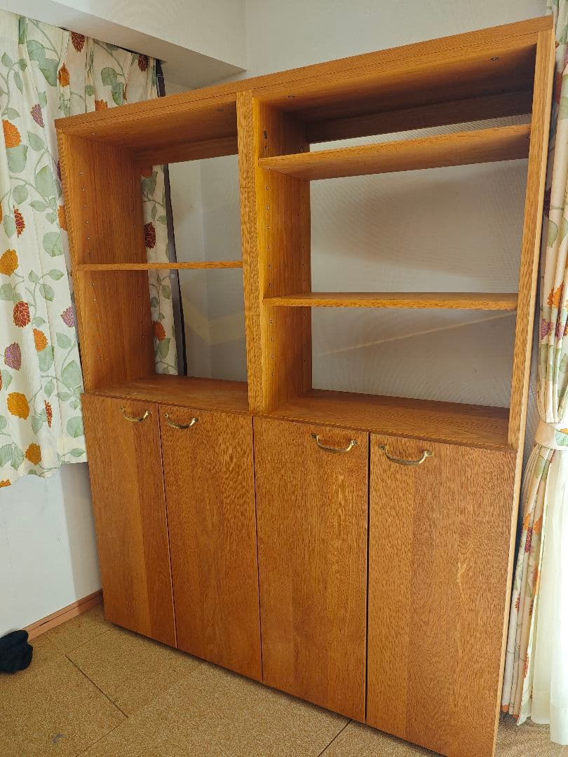 府中家具 国産 木製大型収納棚｜天然木｜幅135cm 高さ175cm☆最終値下げ