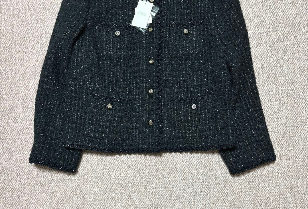 【テミー】新品未使用　自由区 ツイード ジャケット ノーカラー