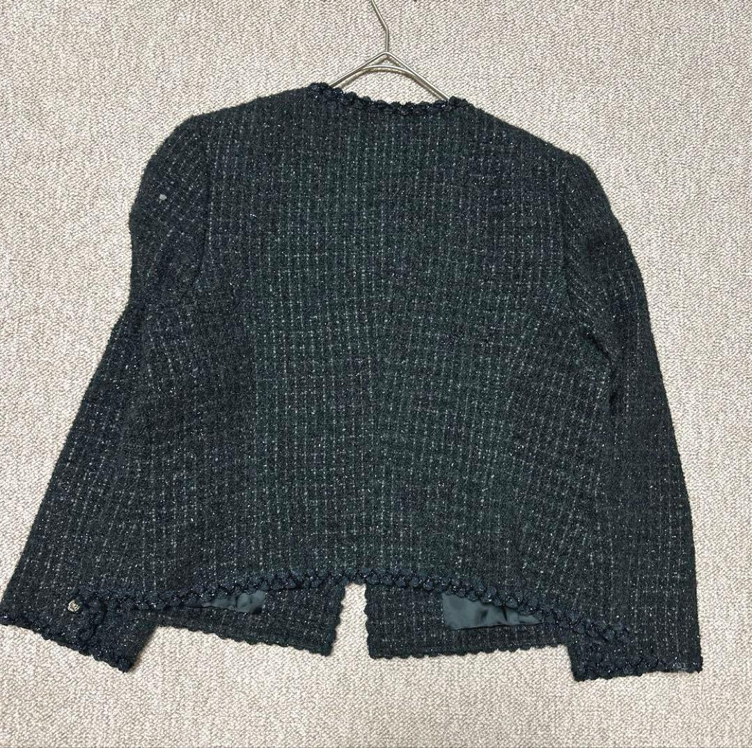 【テミー】新品未使用　自由区 ツイード ジャケット ノーカラー