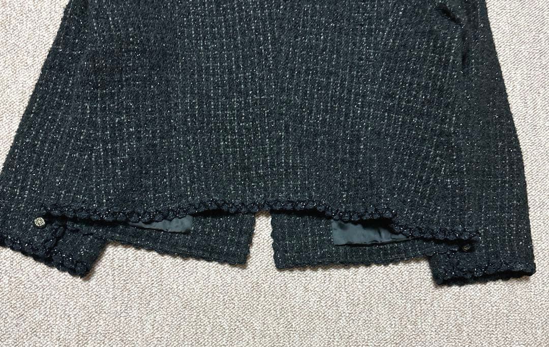 【テミー】新品未使用　自由区 ツイード ジャケット ノーカラー