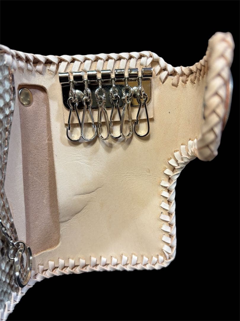 本革パイソンキーケース