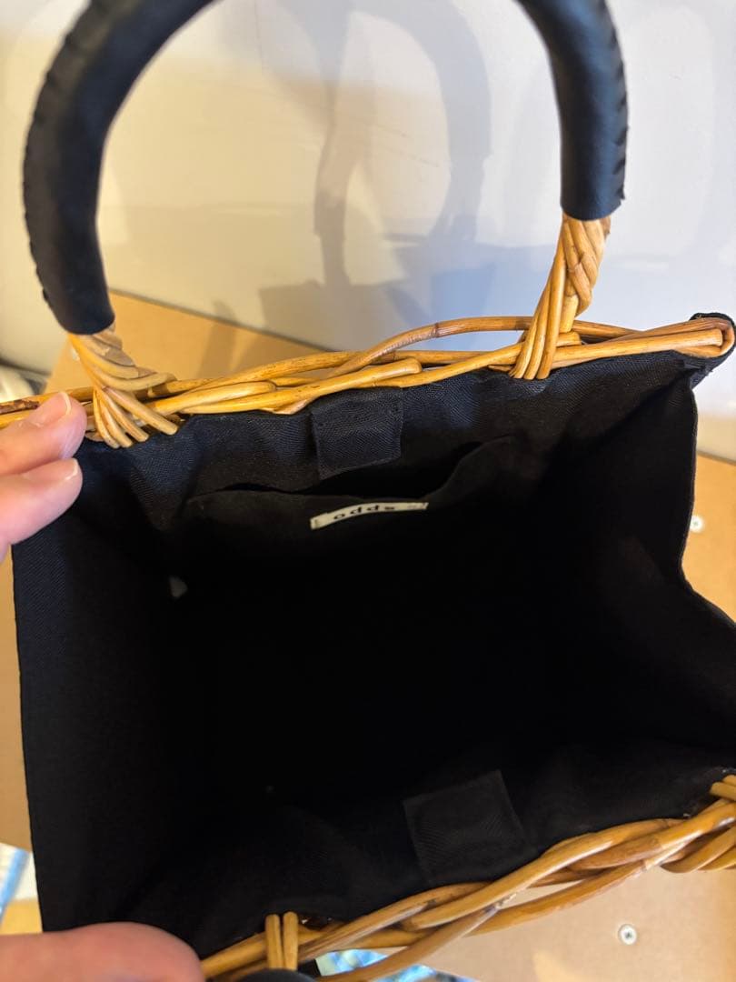 マ*ン様 暮らしの道具店　天然アラログのかごバッグ