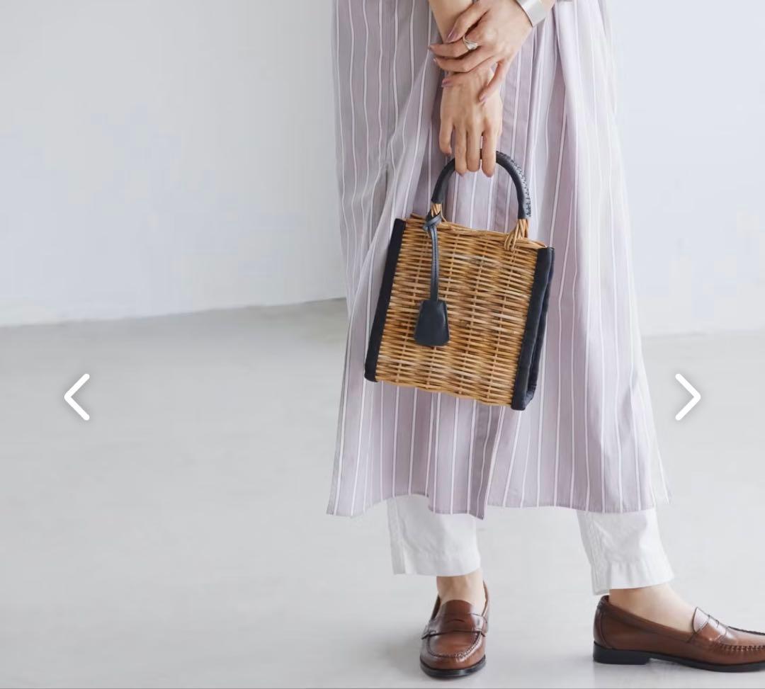 マ*ン様 暮らしの道具店　天然アラログのかごバッグ