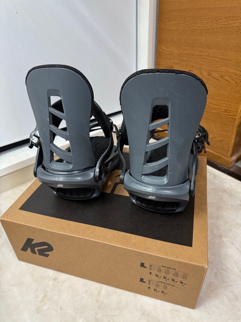 K2 SONIC ビンディング Mサイズ グレー スノーボード バインディング