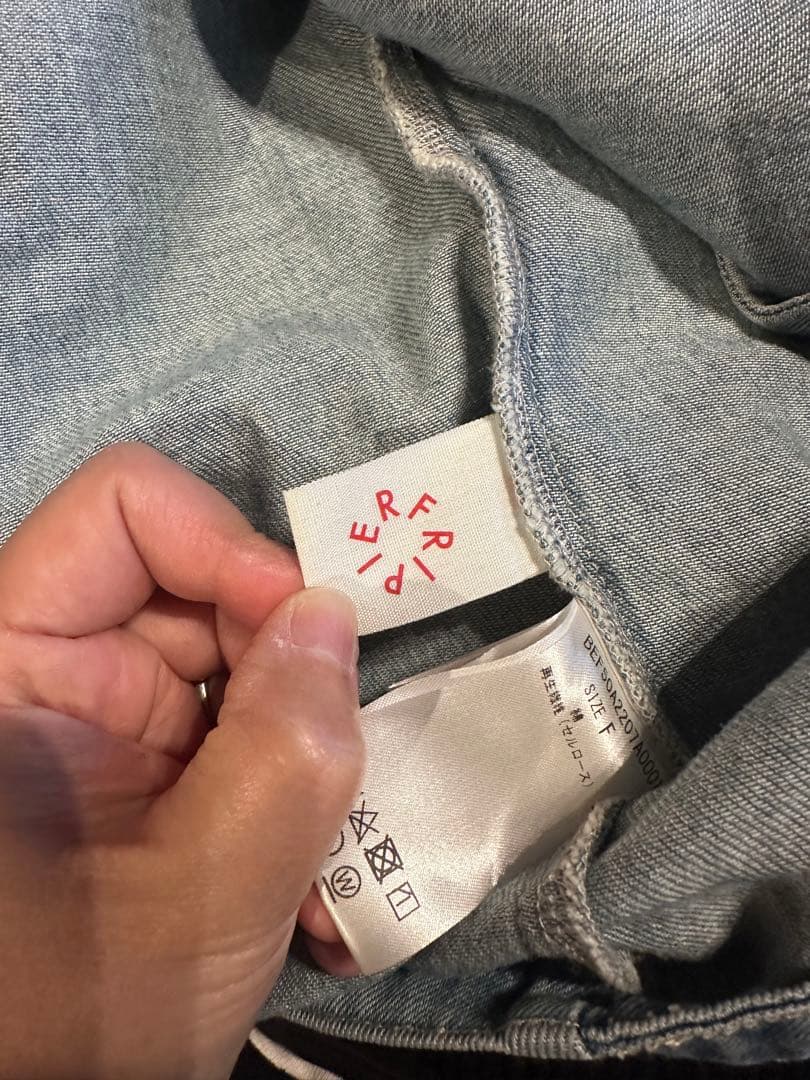 ビアズリー　デニム　ハオリ　ジャケット