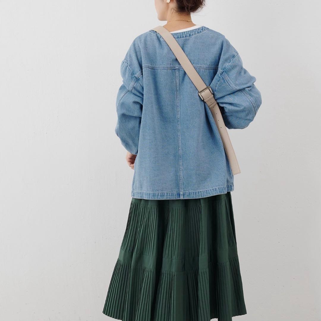 ビアズリー　デニム　ハオリ　ジャケット