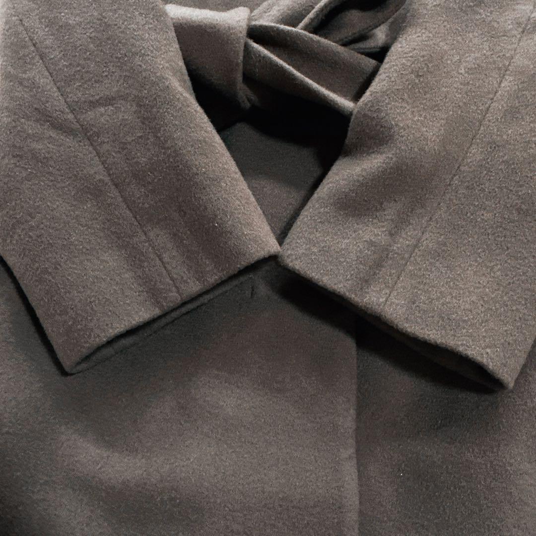 22AW 美品 ピンキーアンドダイアン カシミヤ混ベルテッドコート ファーコート