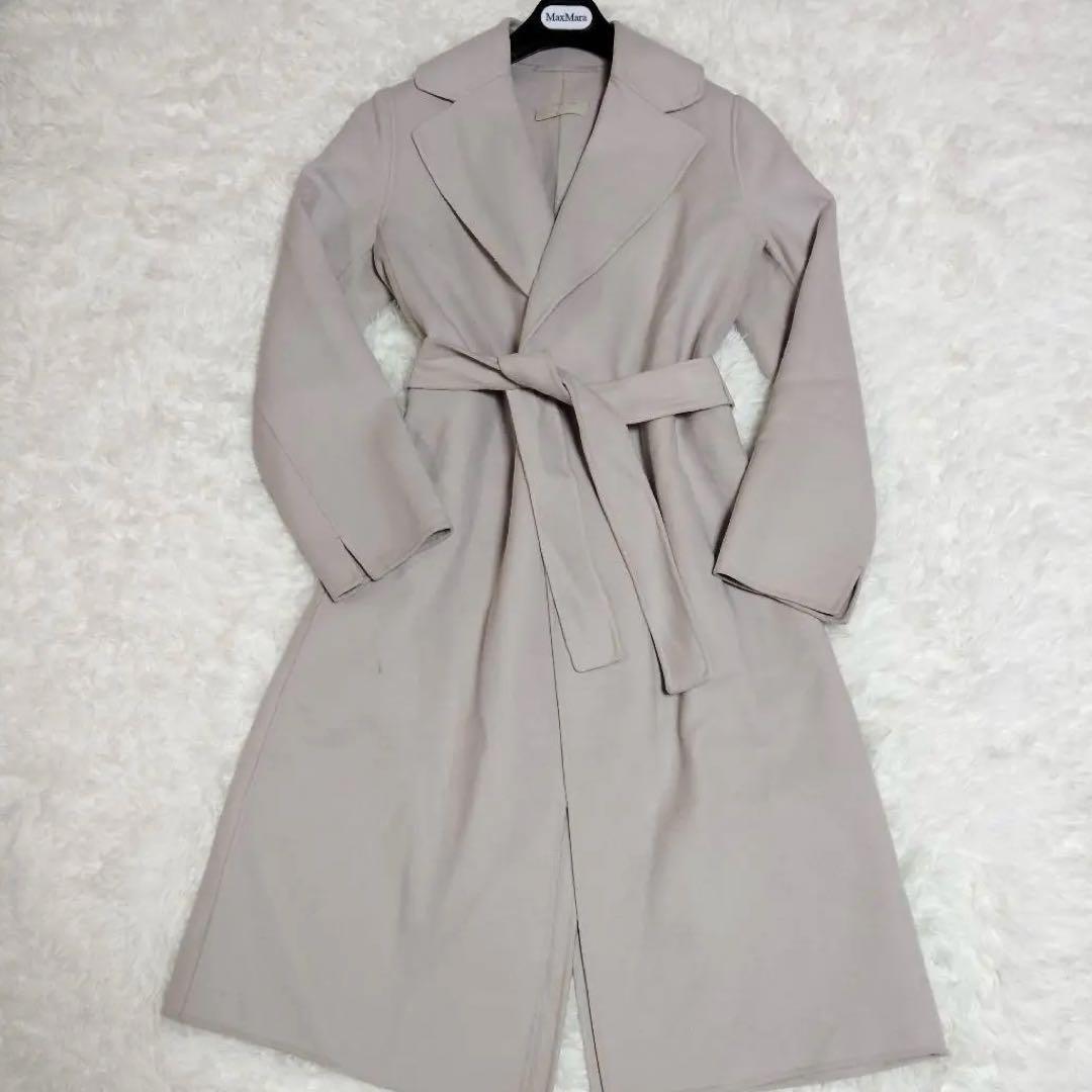 極美品 マックスマーラ クチートアマーノ マニュエラ アンゴラ 38 アイボリー