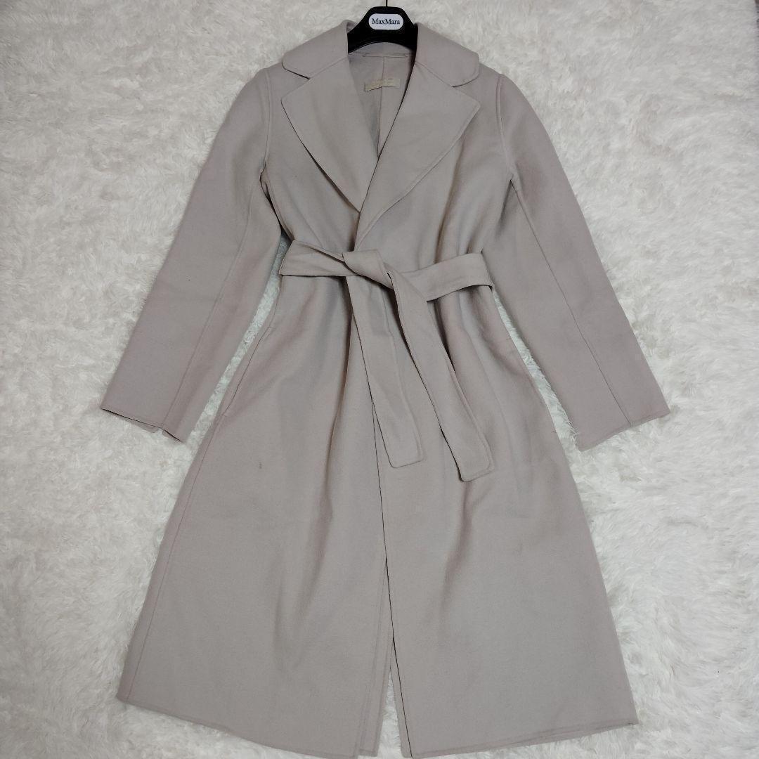 極美品 マックスマーラ クチートアマーノ マニュエラ アンゴラ 38 アイボリー