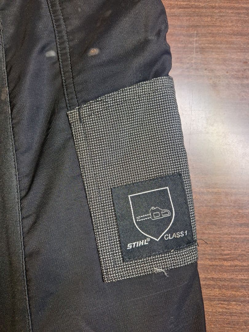 ★チェーンソー防護ズボン④ STIHL 作業用パンツ 黒×グレー×オレンジ