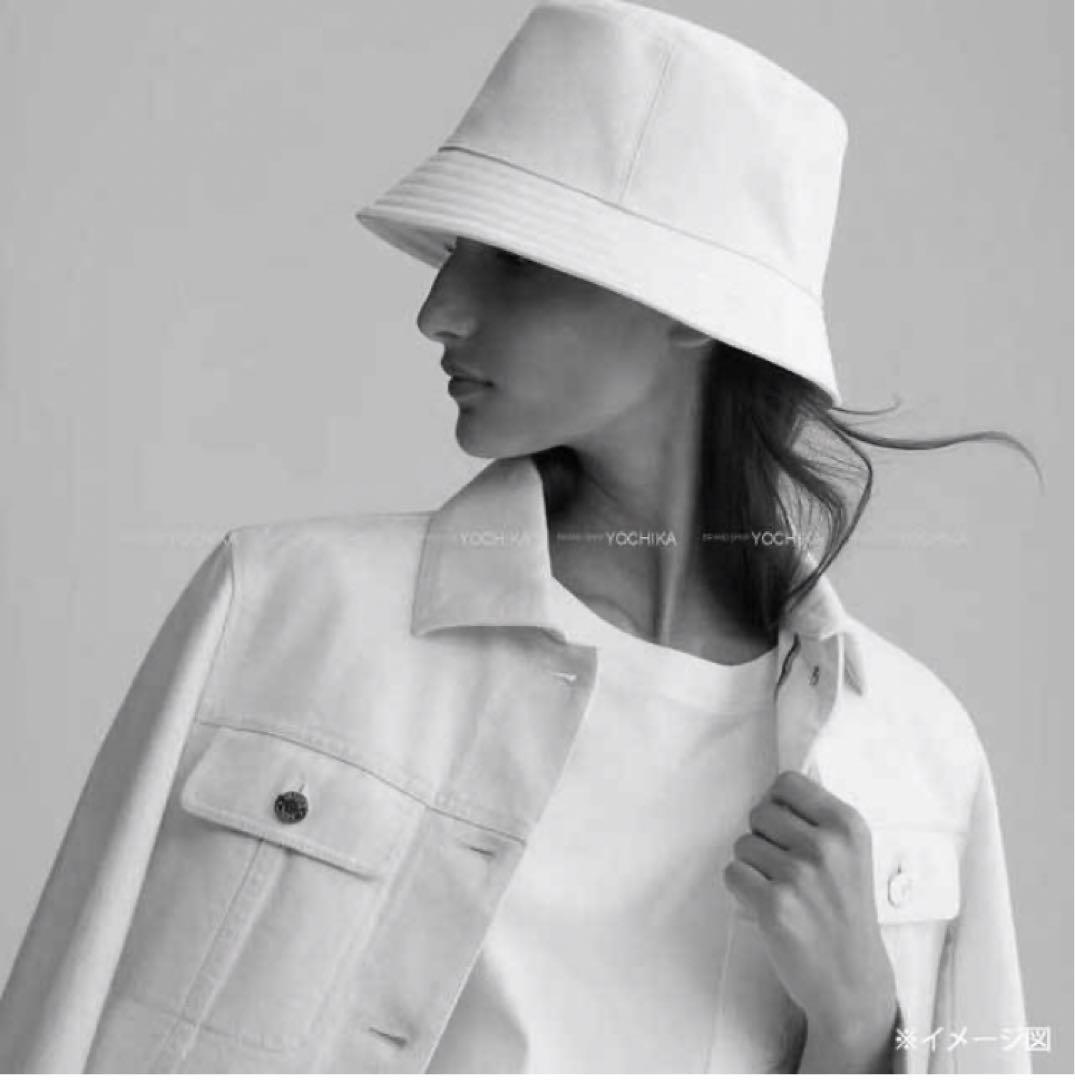 HERMES 新品タグ付き　保護シール有 紺　バケットハット　帽子　ハット