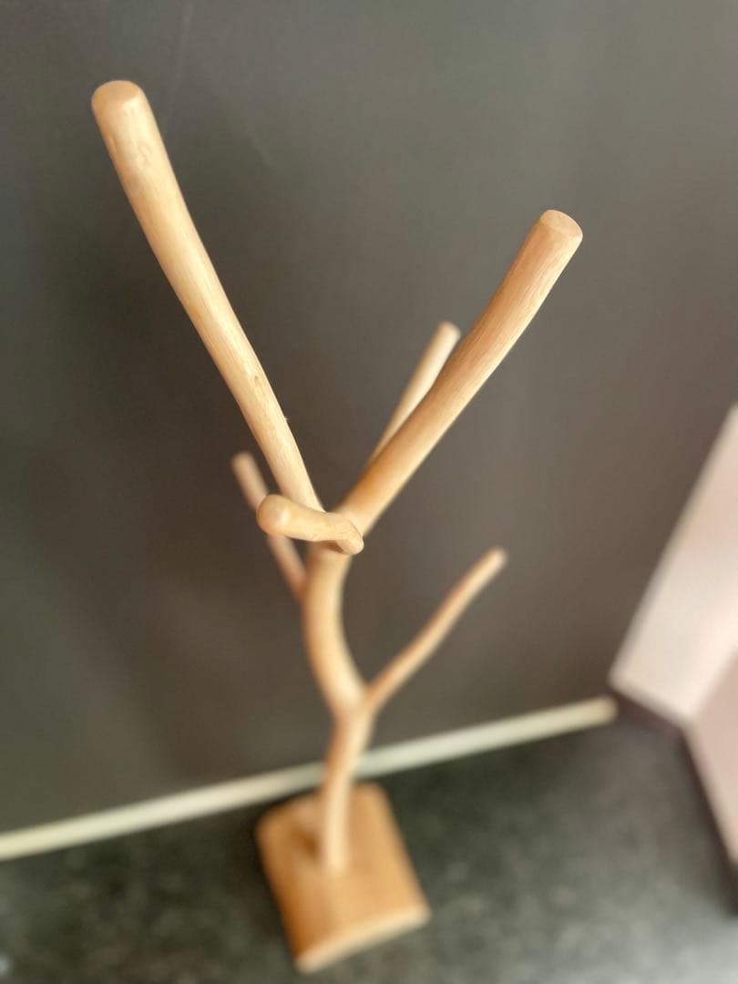 天然木 ウッドツリー 木製 ハンガーラック ナチュラルウッド