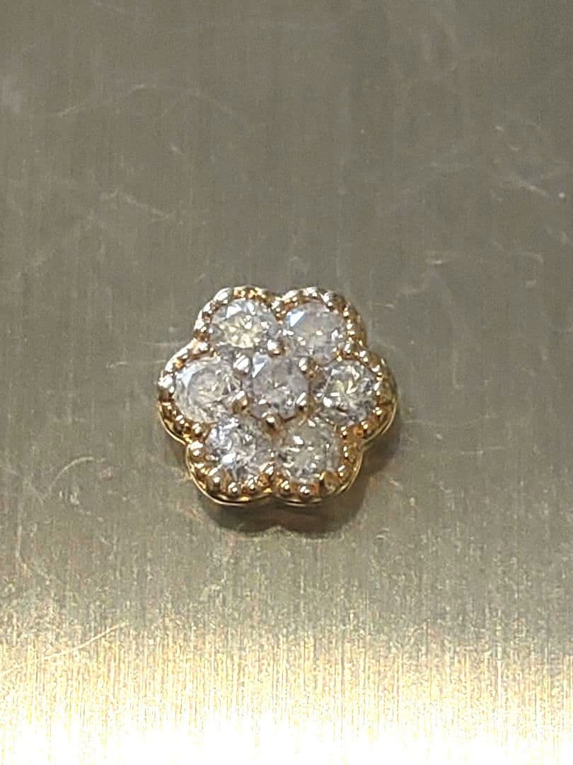 k18 ダイヤモンドペンダントトップ フラワー 0、16ct