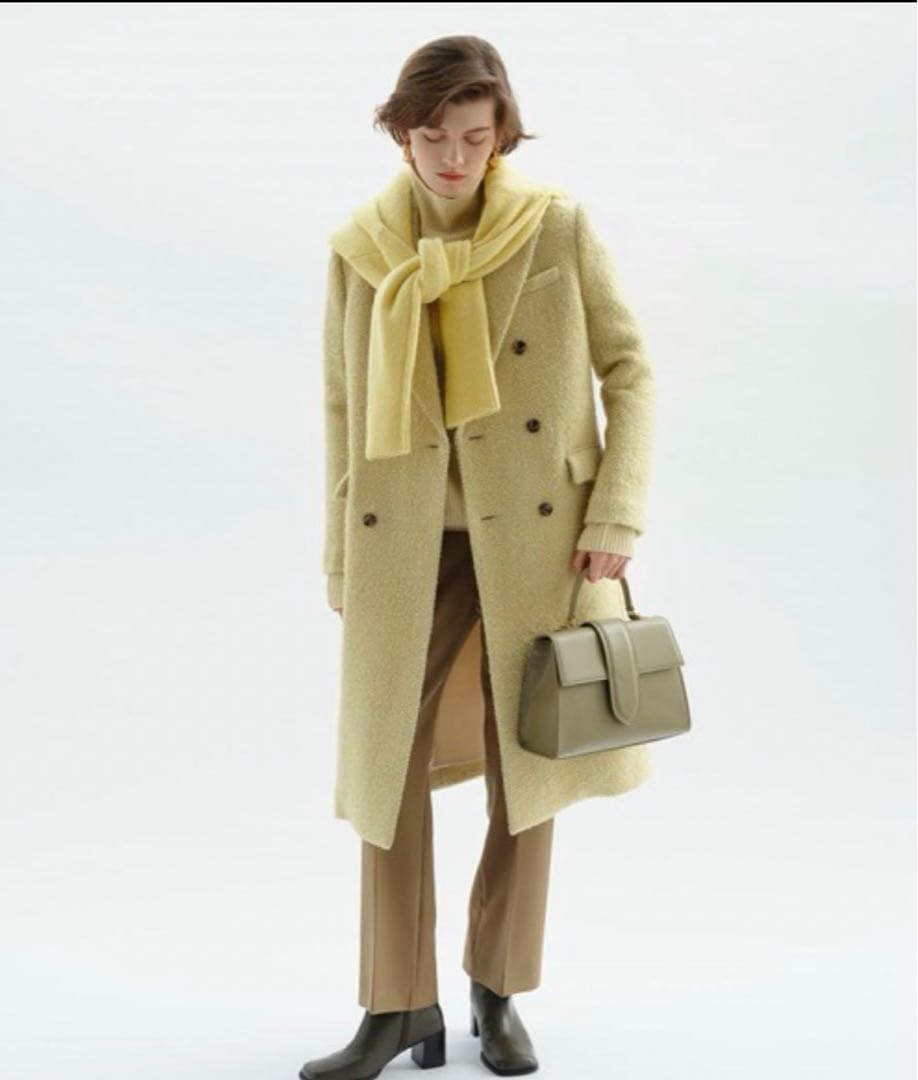 ミラオーウェン　ヘリンボーンチェスターコート