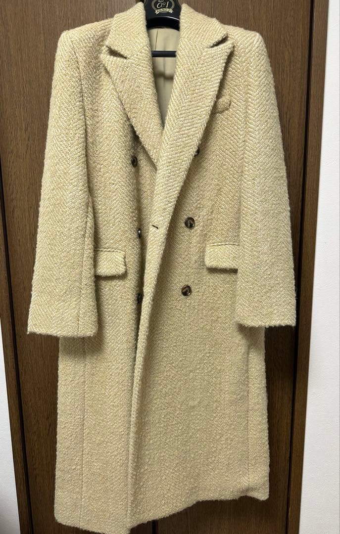 ミラオーウェン　ヘリンボーンチェスターコート