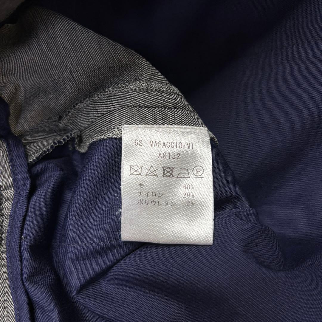 【美品】ジャブスアルキヴィオ マサッチョ トラウザー 永久クリース グレー 48