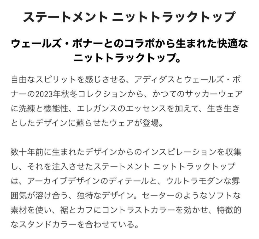 新品 WALES BONNER ADIDAS ジャージ あいみょん L