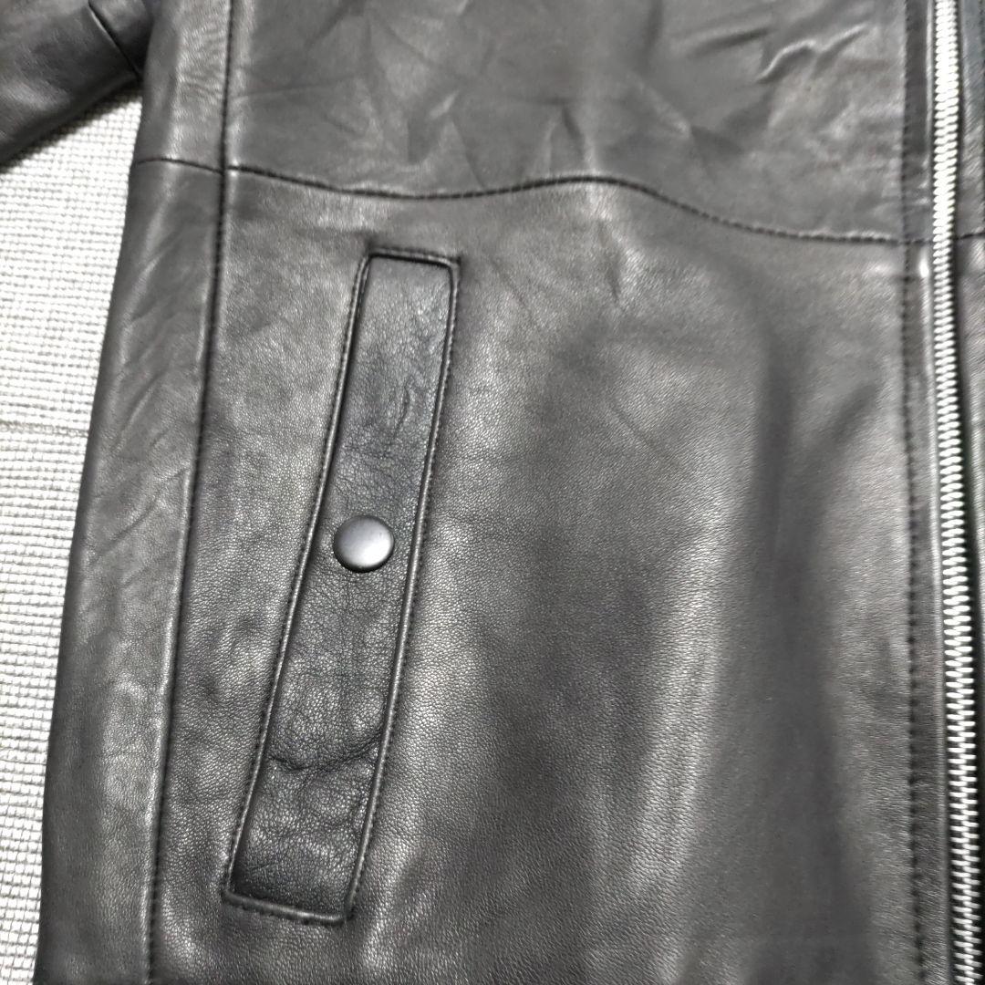 【roshell】ブラックレザー MA-1ジャケット新品　サイズM