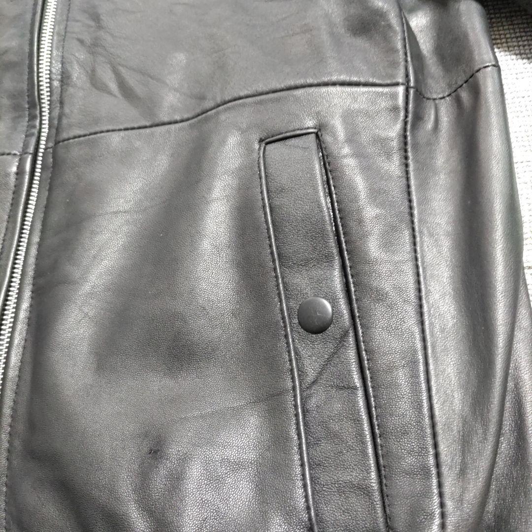 【roshell】ブラックレザー MA-1ジャケット新品　サイズM