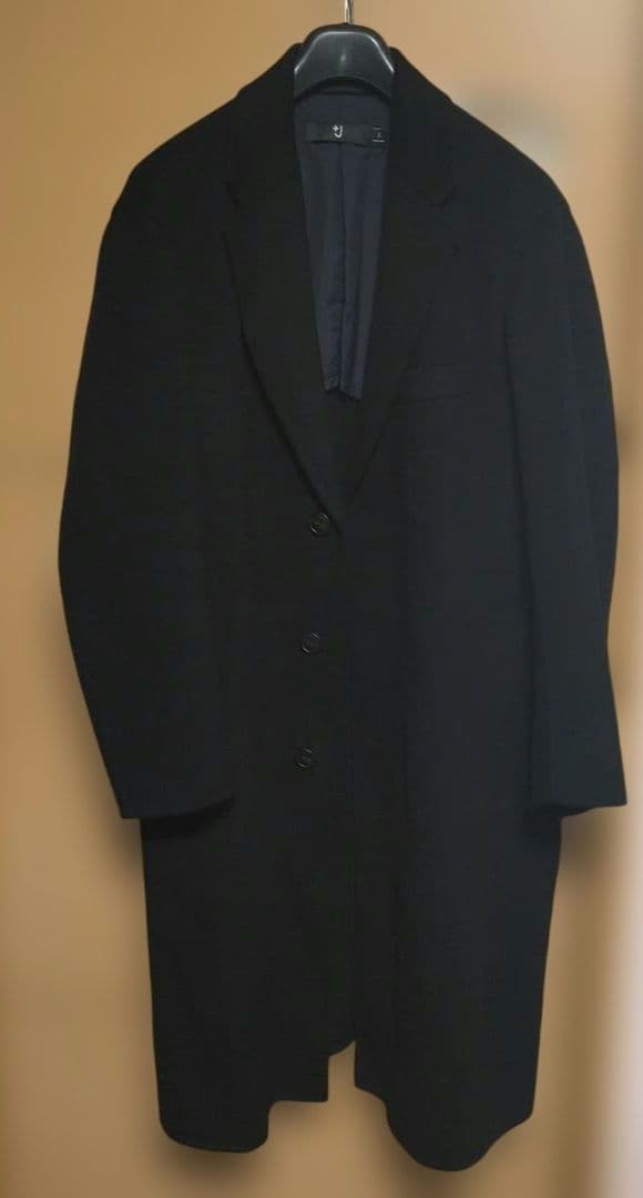 UNIQLO+J カシミヤブレンドオーバーサイズチェスターコート　ブラック　S