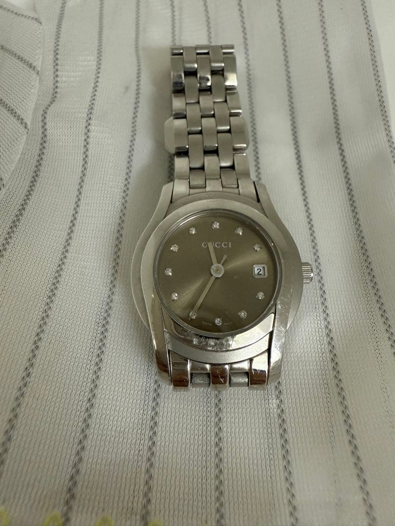専用　GUCCI クォーツ腕時計 5500Lダイヤ11P　シルバー