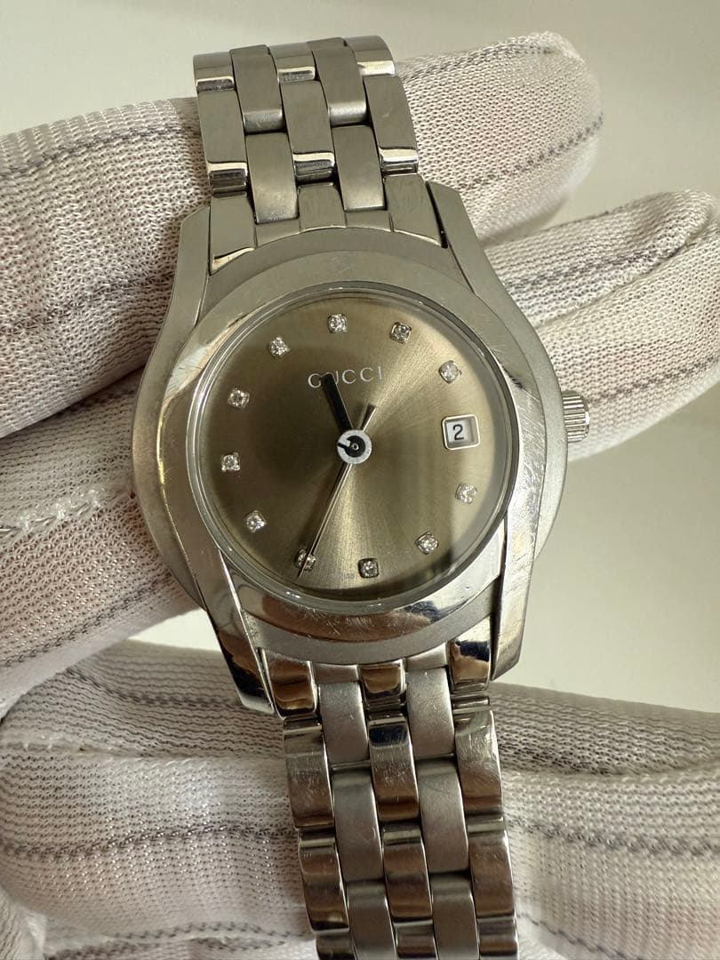 専用　GUCCI クォーツ腕時計 5500Lダイヤ11P　シルバー