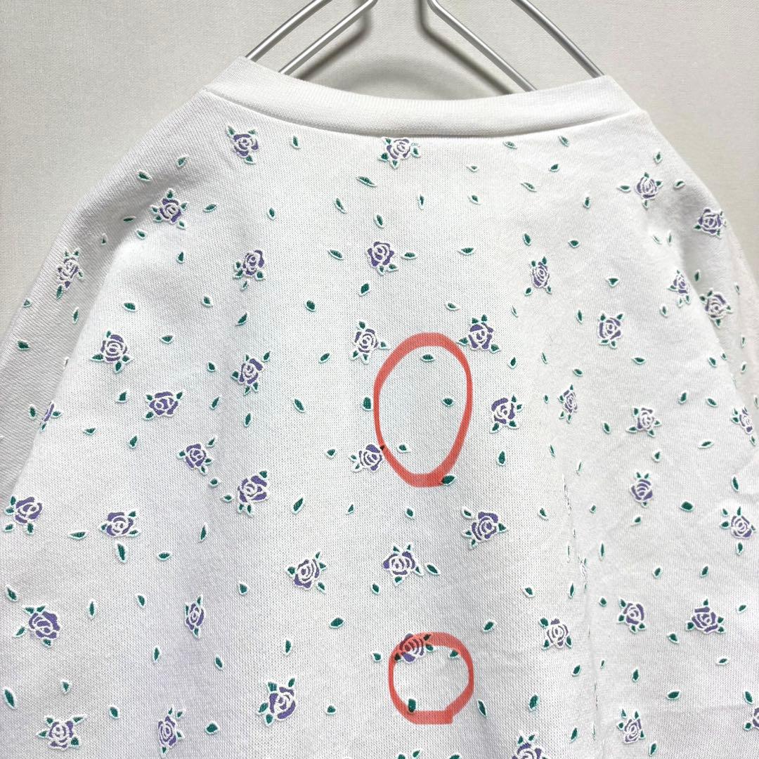 USAvintageアメリカ古着 発泡プリント猫ちゃんハートデザインスウェット